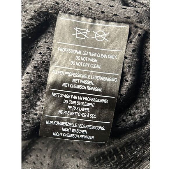 Harley Davidson Womens M Leather Riding Jacket Black Willie G Wheel Large Print - Picture 12 of 12